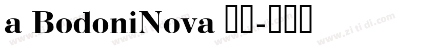 a BodoniNova 普通字体转换